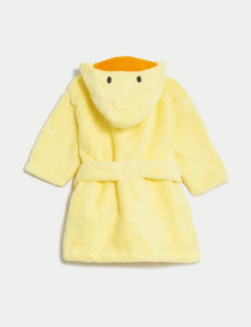 Pure Cotton Duck Hooded Robe (7lbs - 3 Yrs)