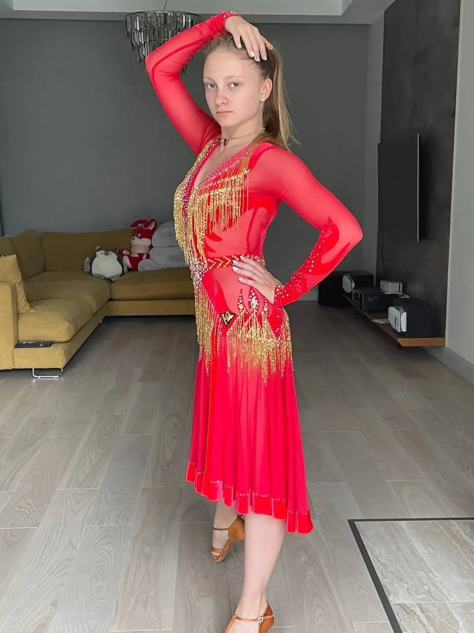 Red Latin Dress for Junior 2