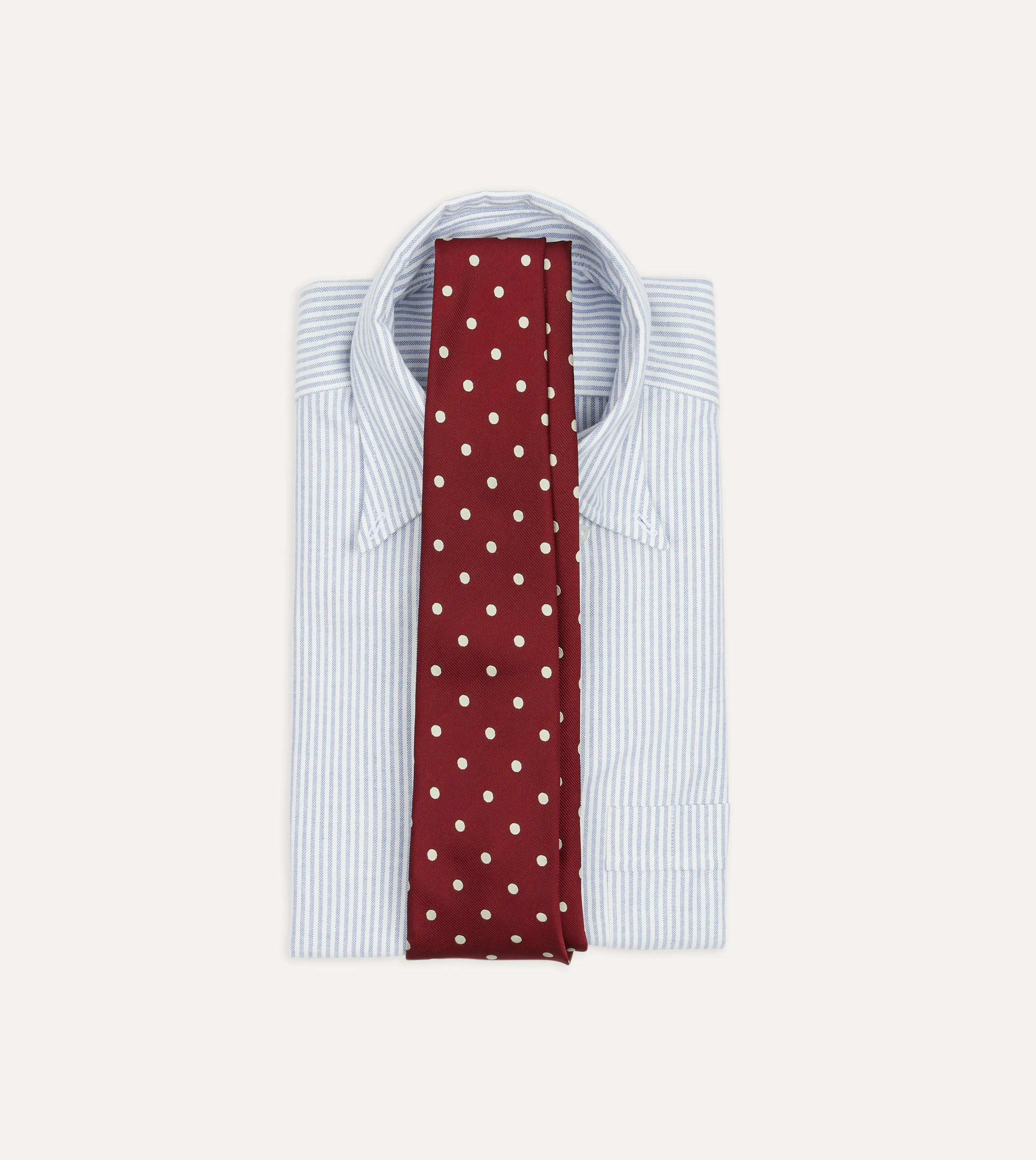 Red Polka Dot Silk Tipped Tie