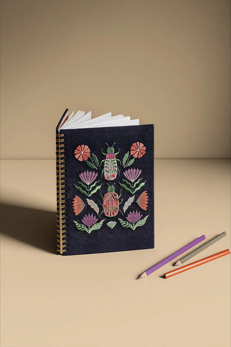 Ring Bound Embroidered Notebook