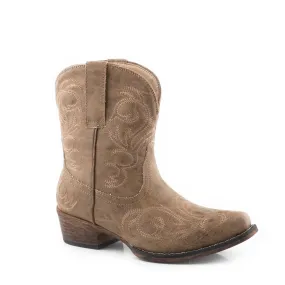 Roper Womens Riley Shorty Tan Boots