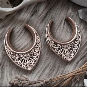 Rose Gold Ornate Ear Hangers