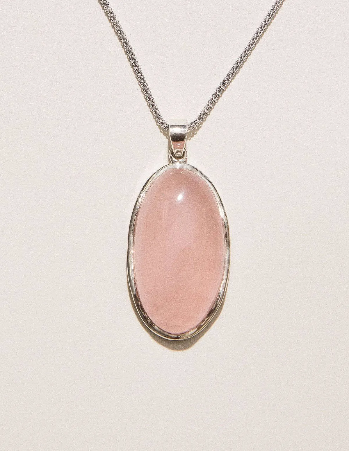 Rose Quartz Oval Pendant