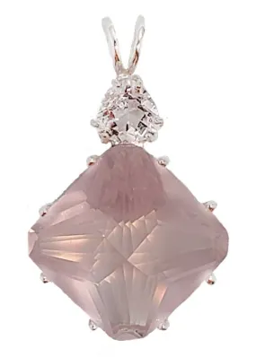 Rose Quartz Regular Magician Stone? with Trillion Cut Danburite