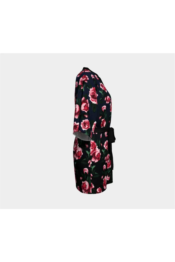 Roses at Midnight Kimono Robe