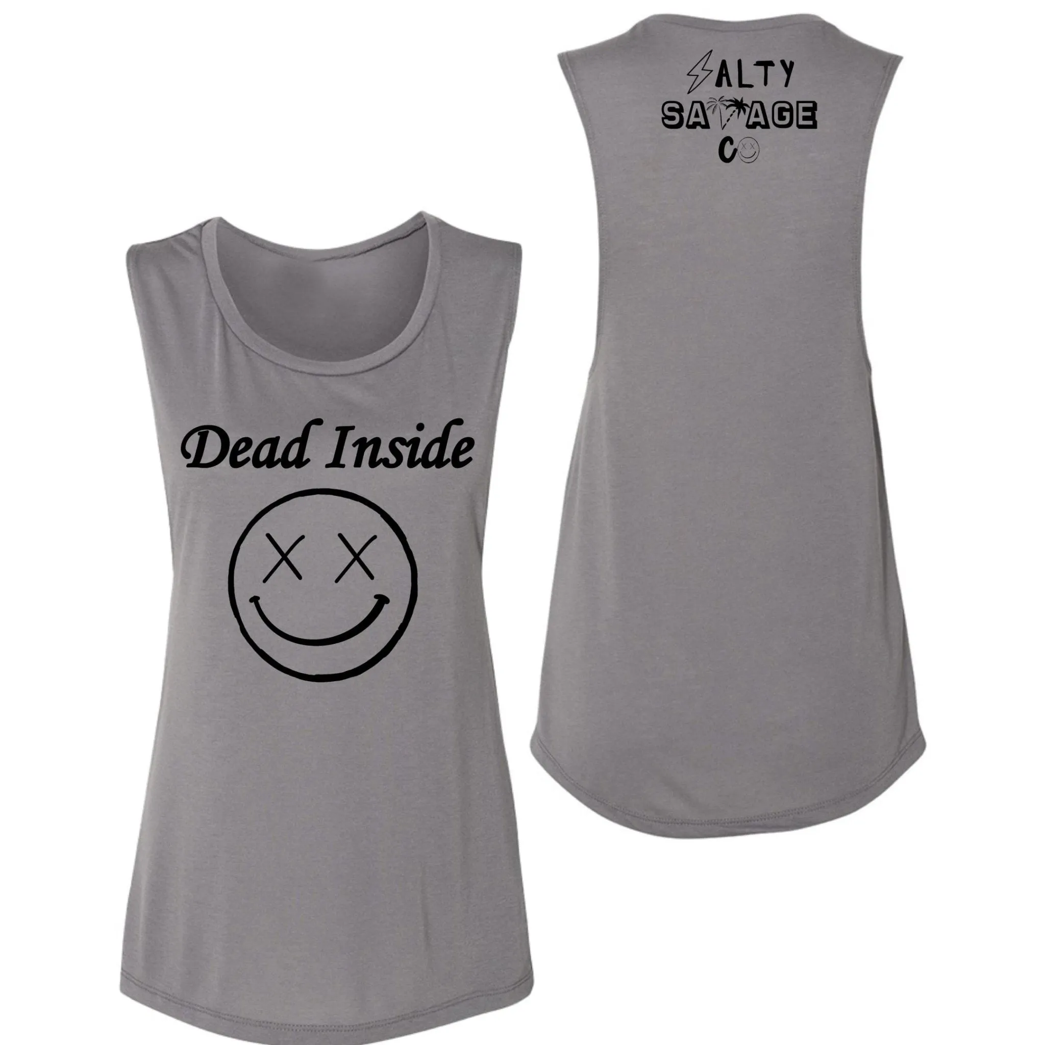 Salty Savage Ladies "Dead Inside" Muscle Tank