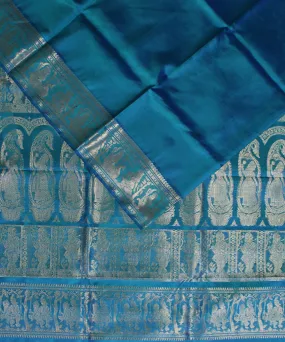 Sea green handwoven swarnachari baluchari silk saree