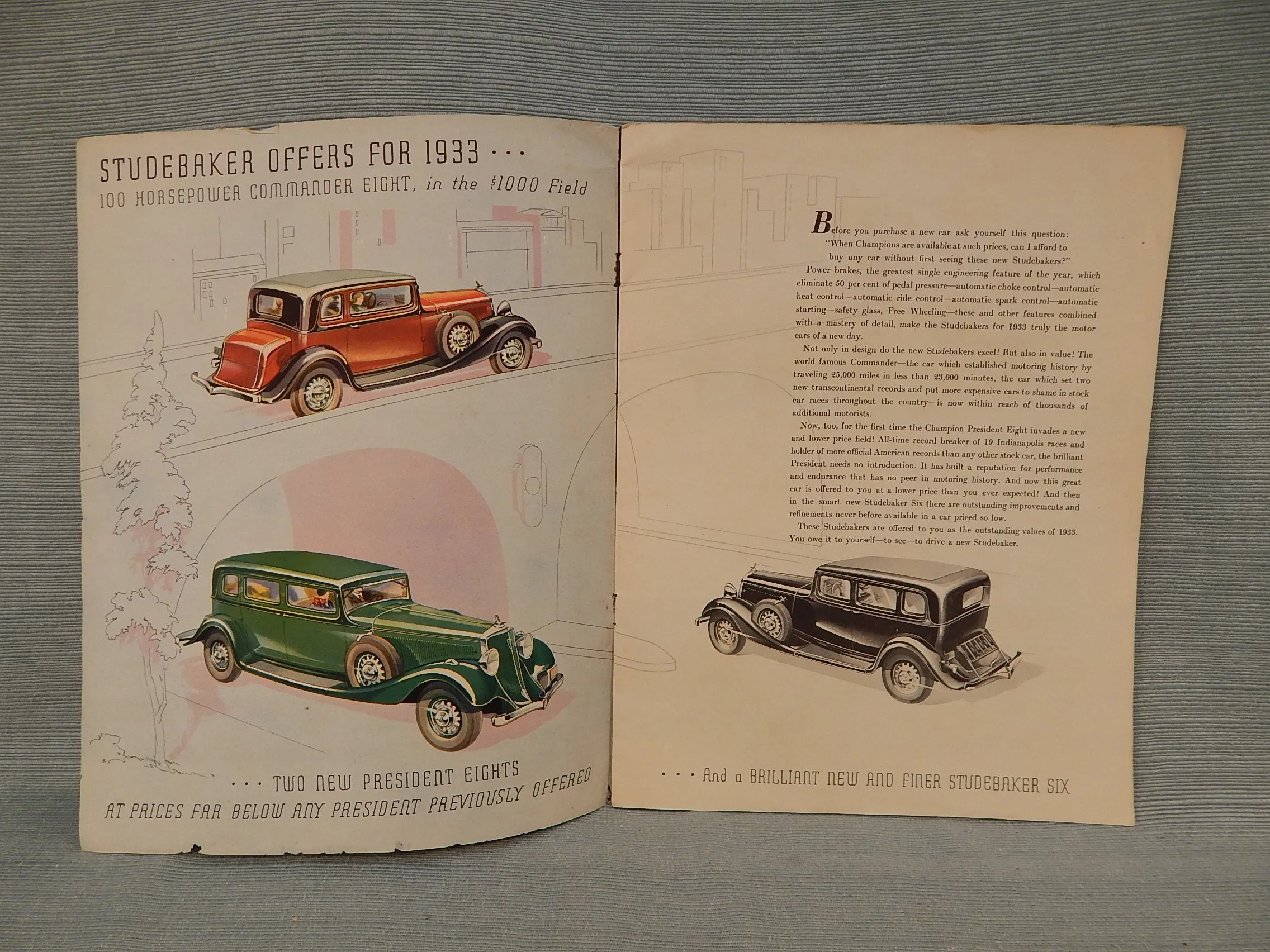 Set of Studebaker Sales Brochures - Good Vintage Condition