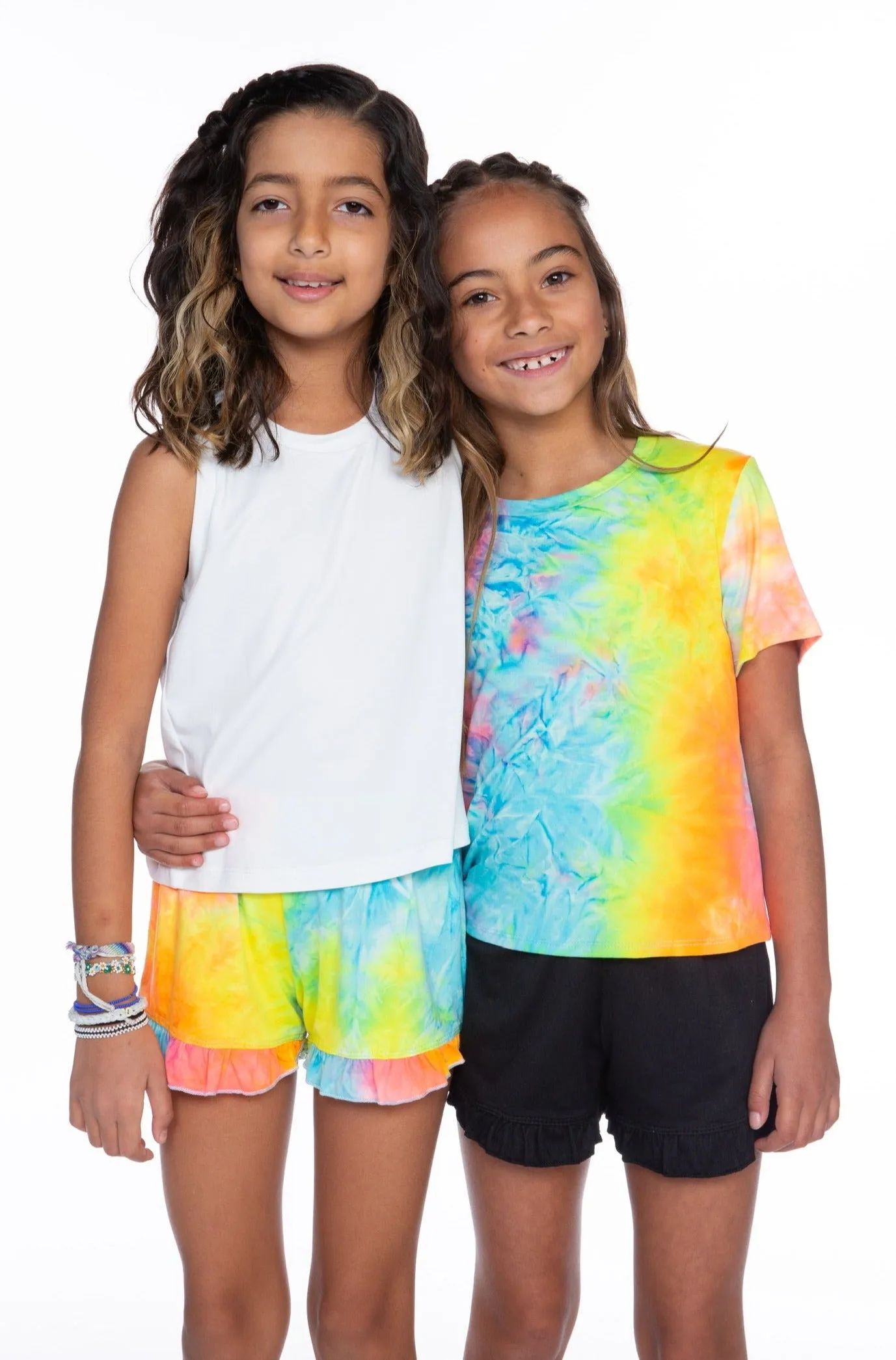 Simply Soft Short Sleeve Easy Tee - Neon Snowcone Tie Dye