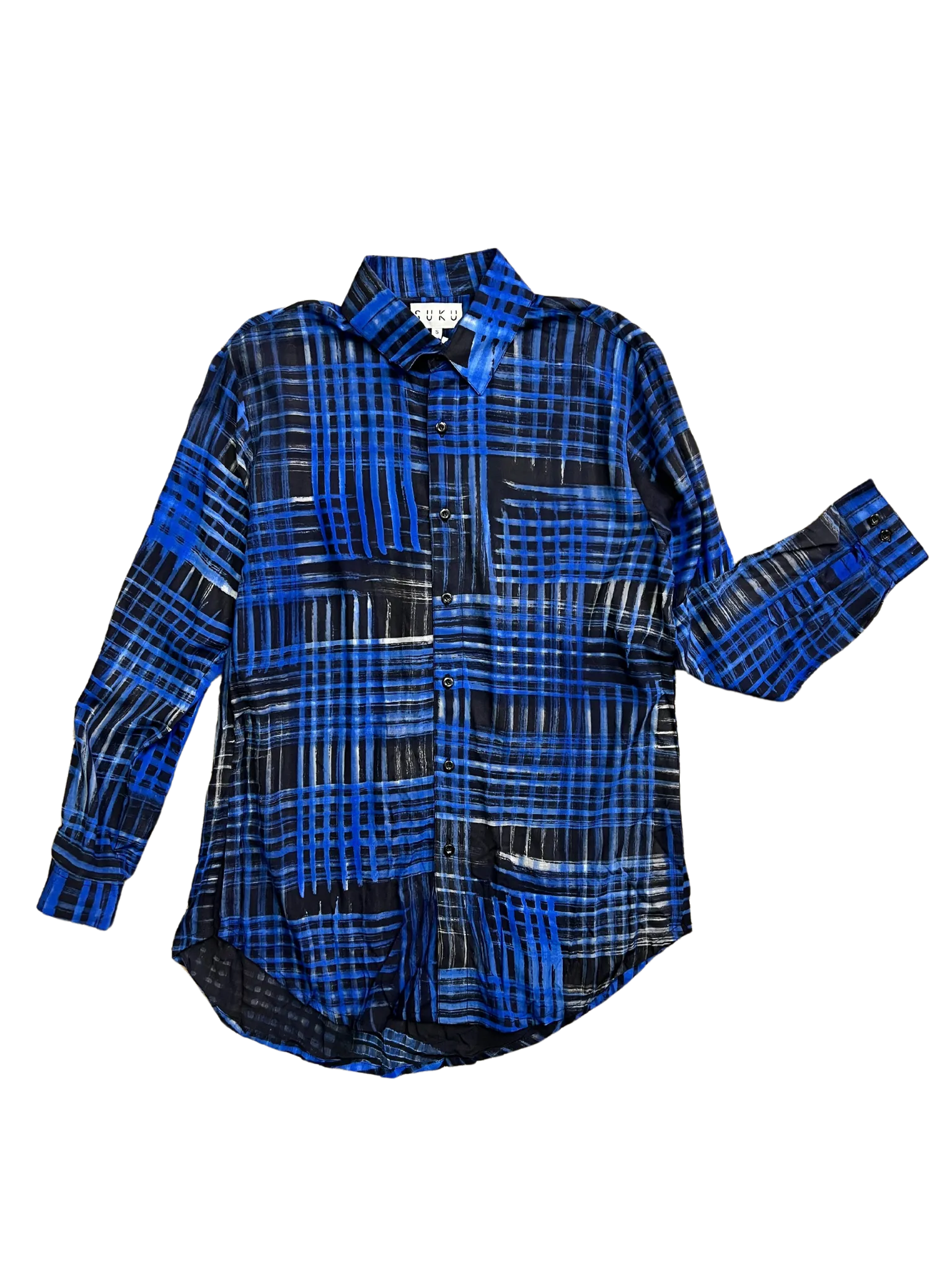 Size S - Suku Blue and Black Tempo PJ Shirt