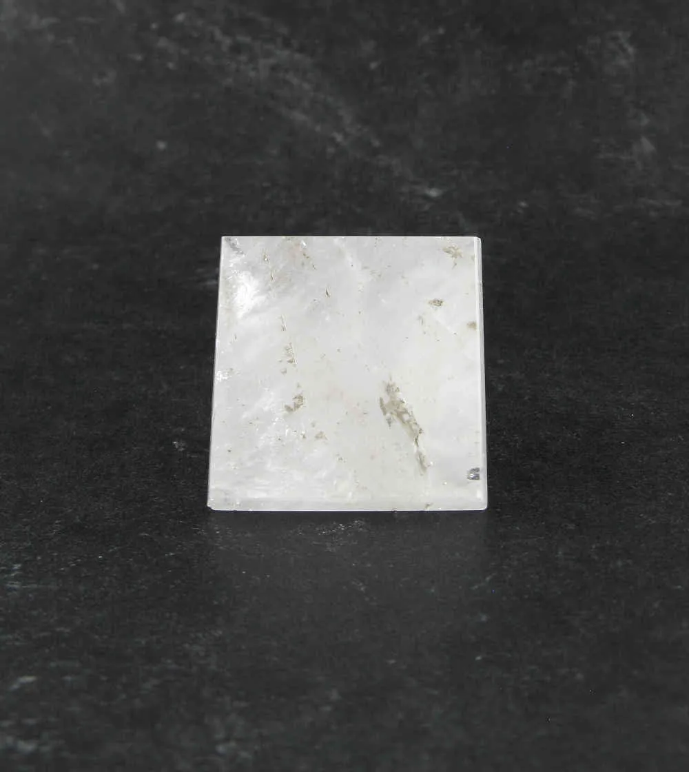 Small Natural White Quartz Pyramid