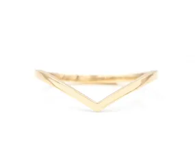 Smooth Emma Chevron Ring (Ready to Ship)