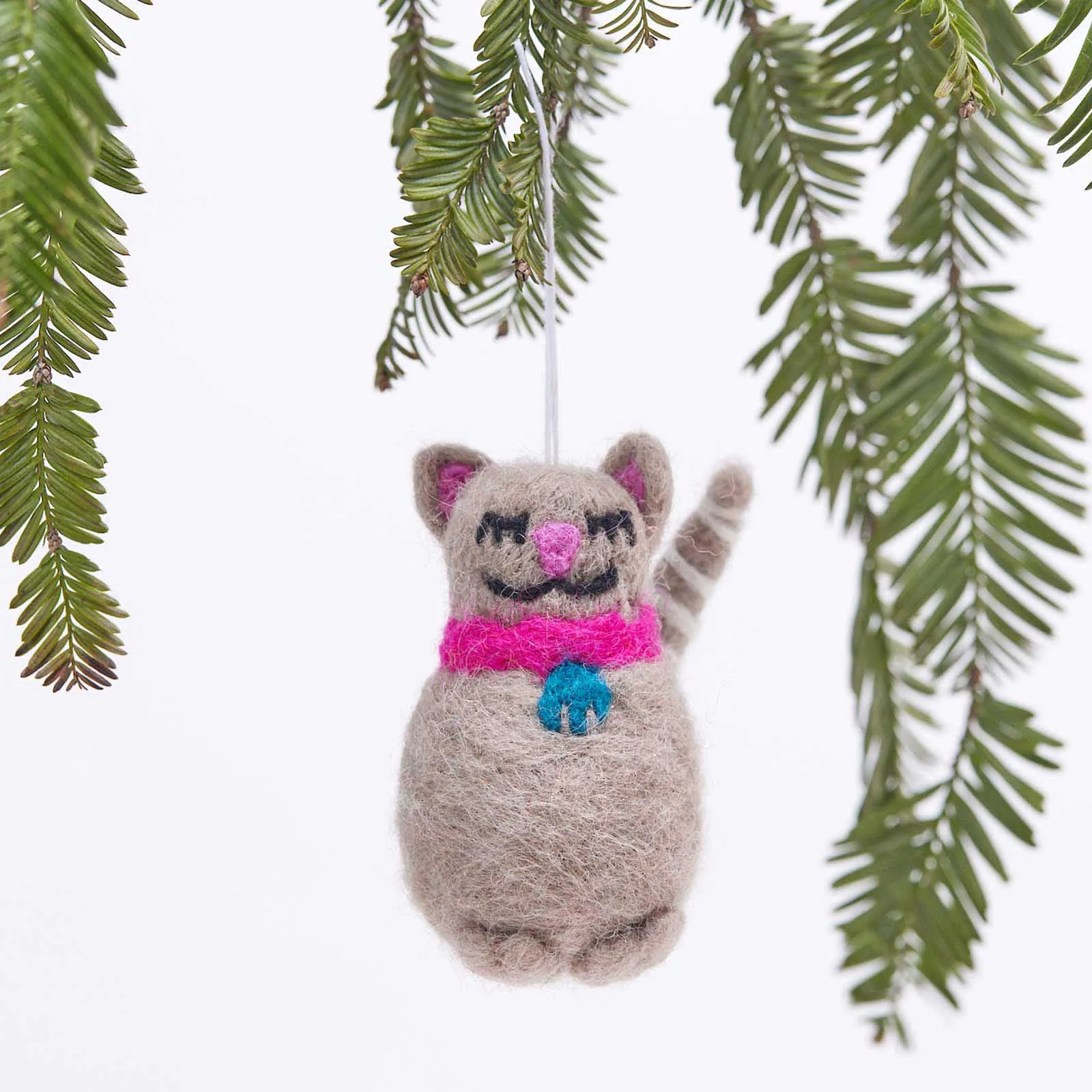 Tan Cat Felt Ornament