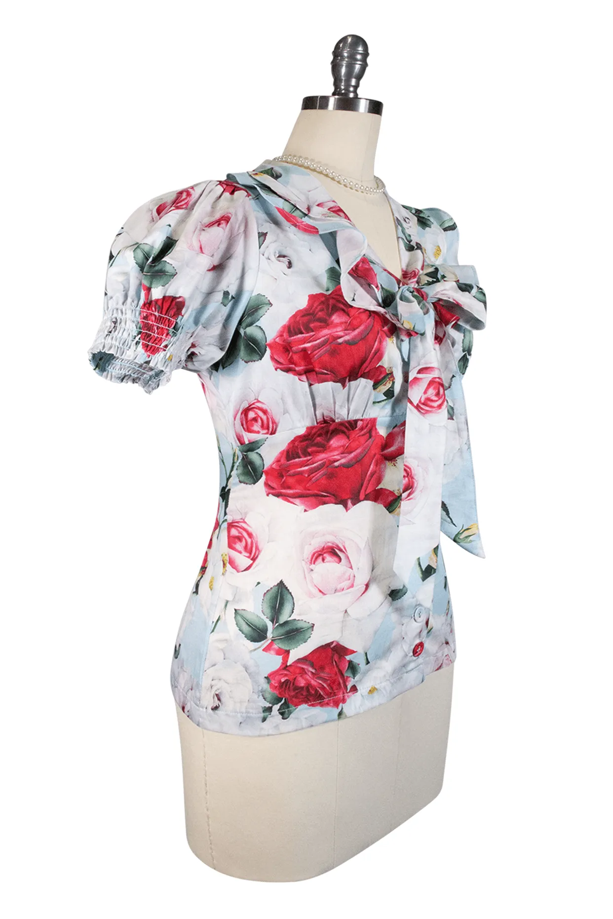 Tea Rose Scarf Blouse