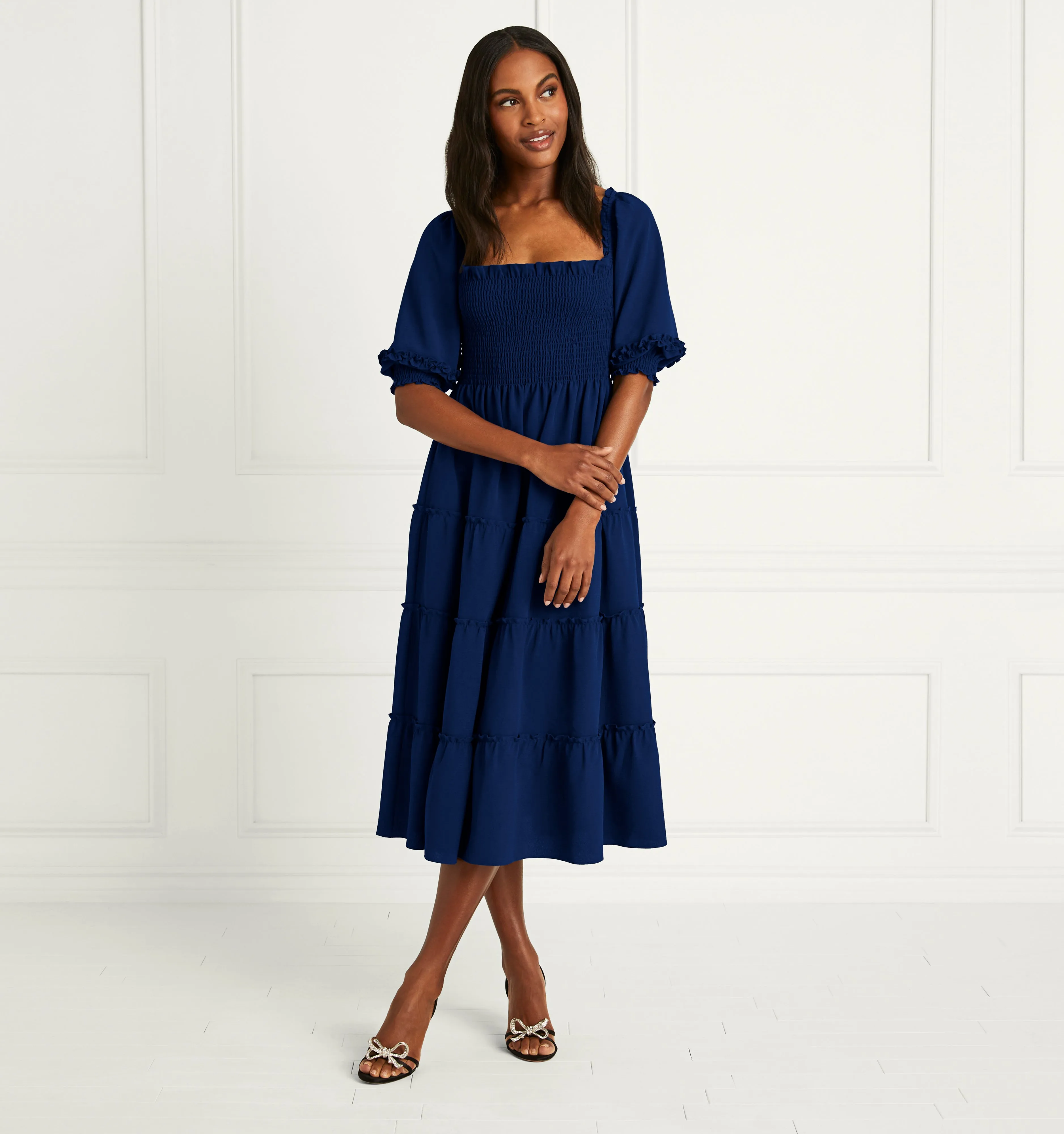 The Nesli Nap Dress - Navy Crepe