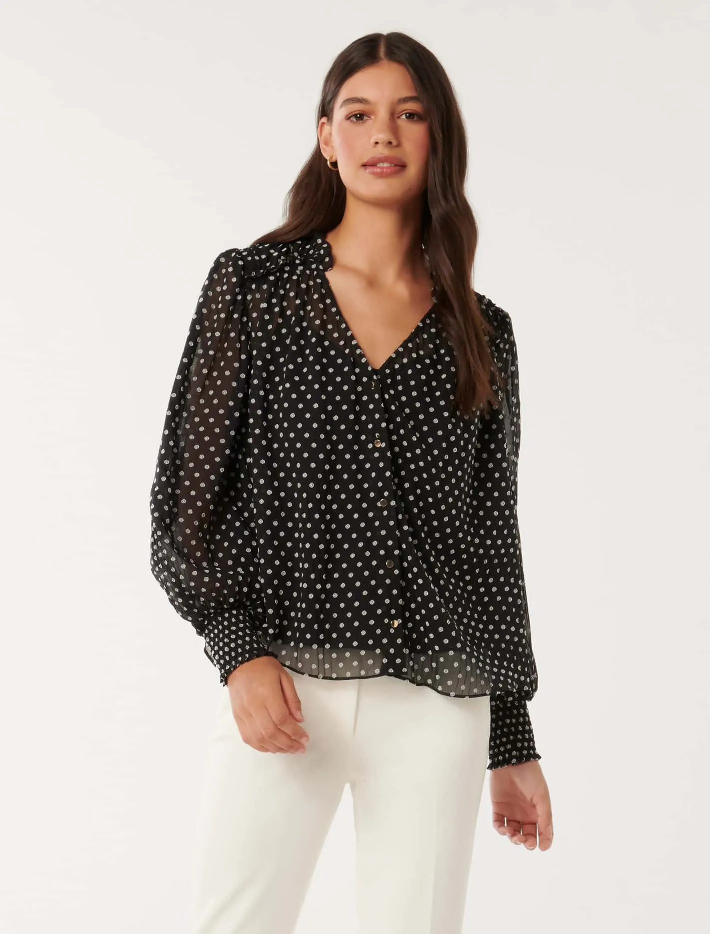 Tiarna Ruffle Trim Blouse