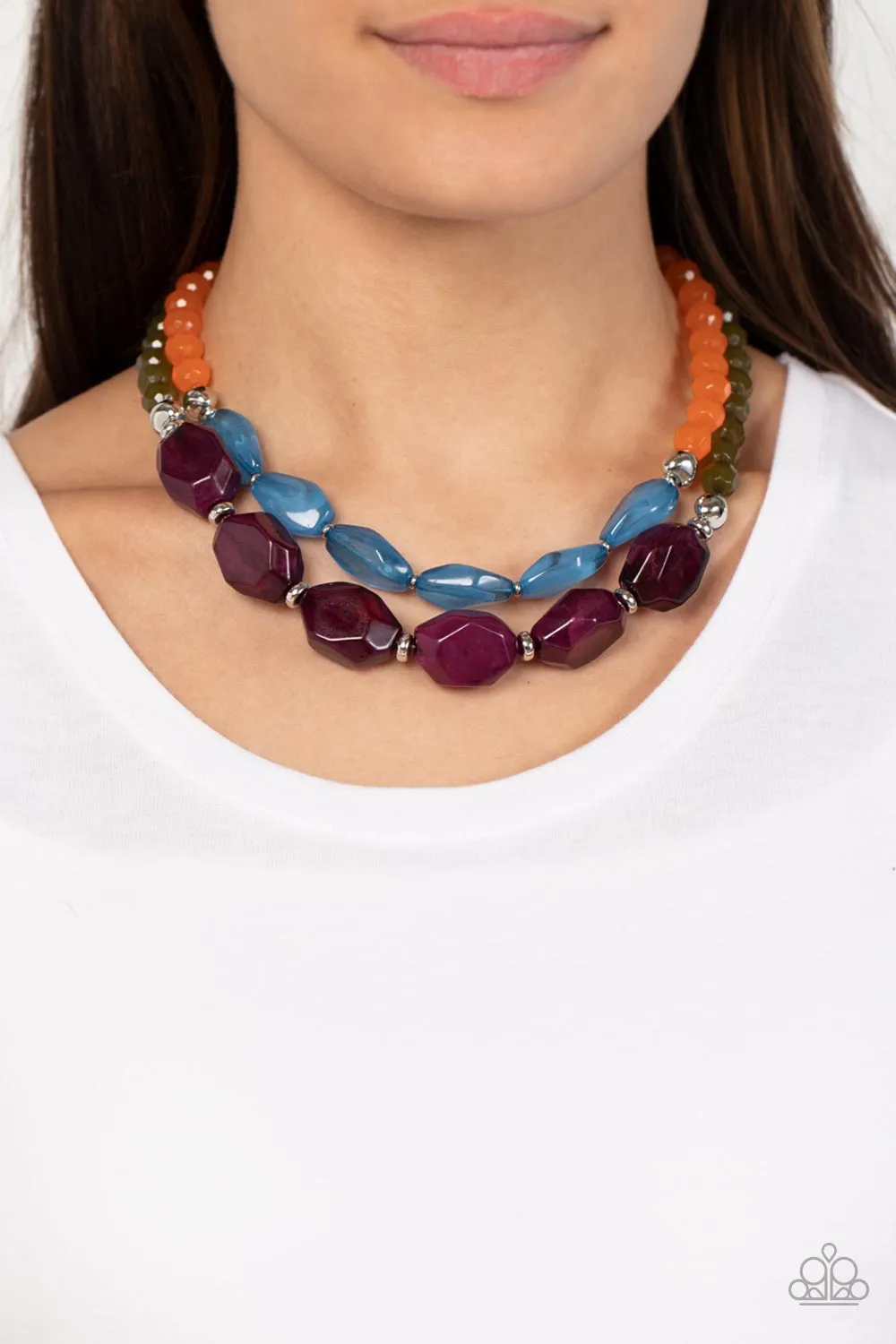 Tropical Trove Purple-Necklace