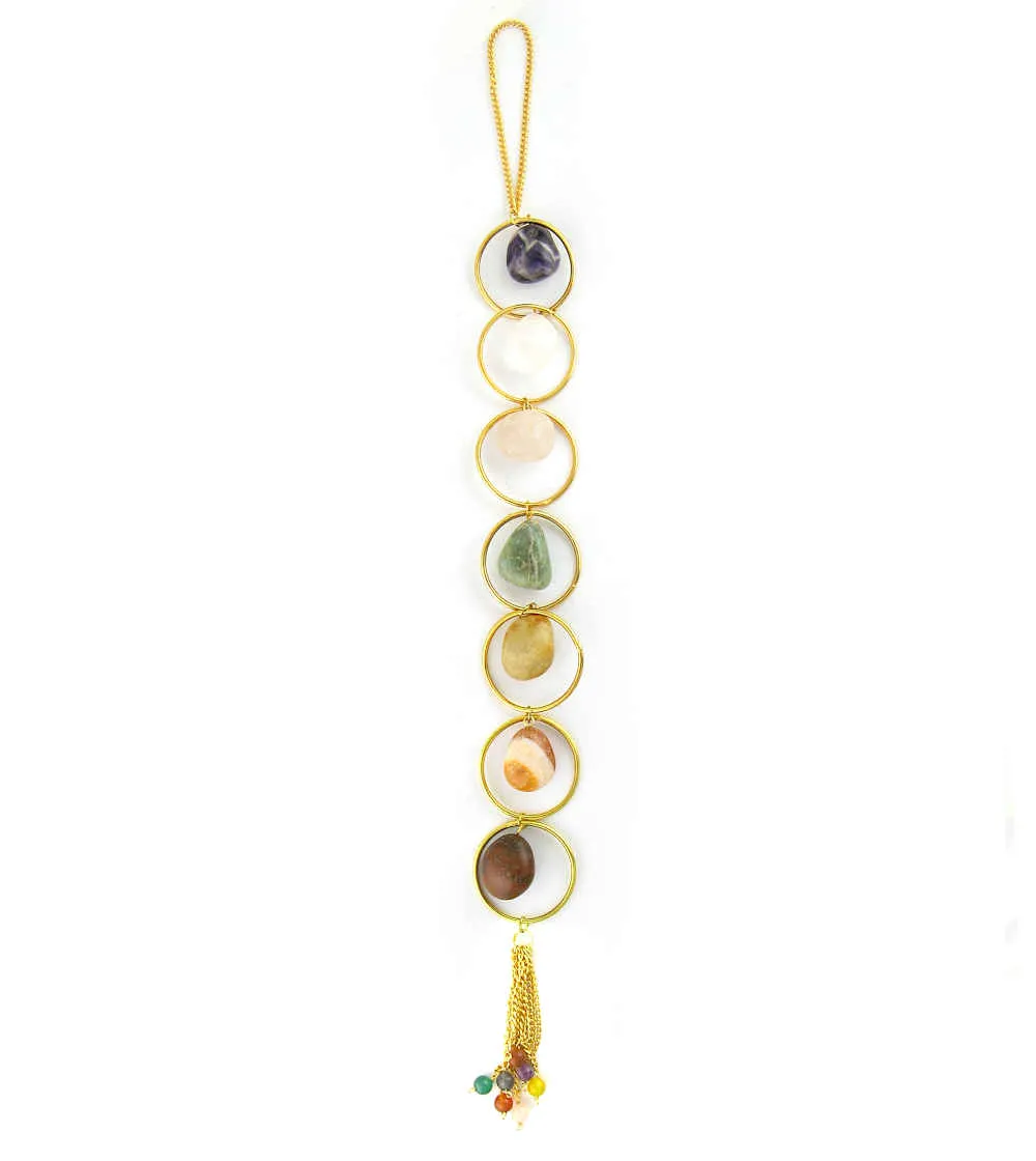 Tumbled Chakra Stones Wall Hanging Decoration