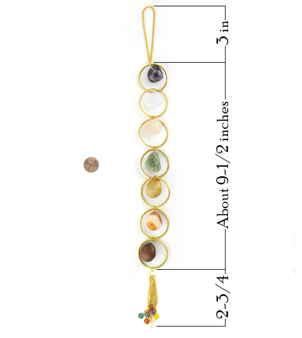 Tumbled Chakra Stones Wall Hanging Decoration