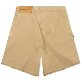 Twisted Workwear Shorts - Beige