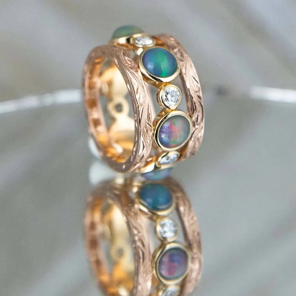 Two-Tone Opal Kamāliiwahine Ring