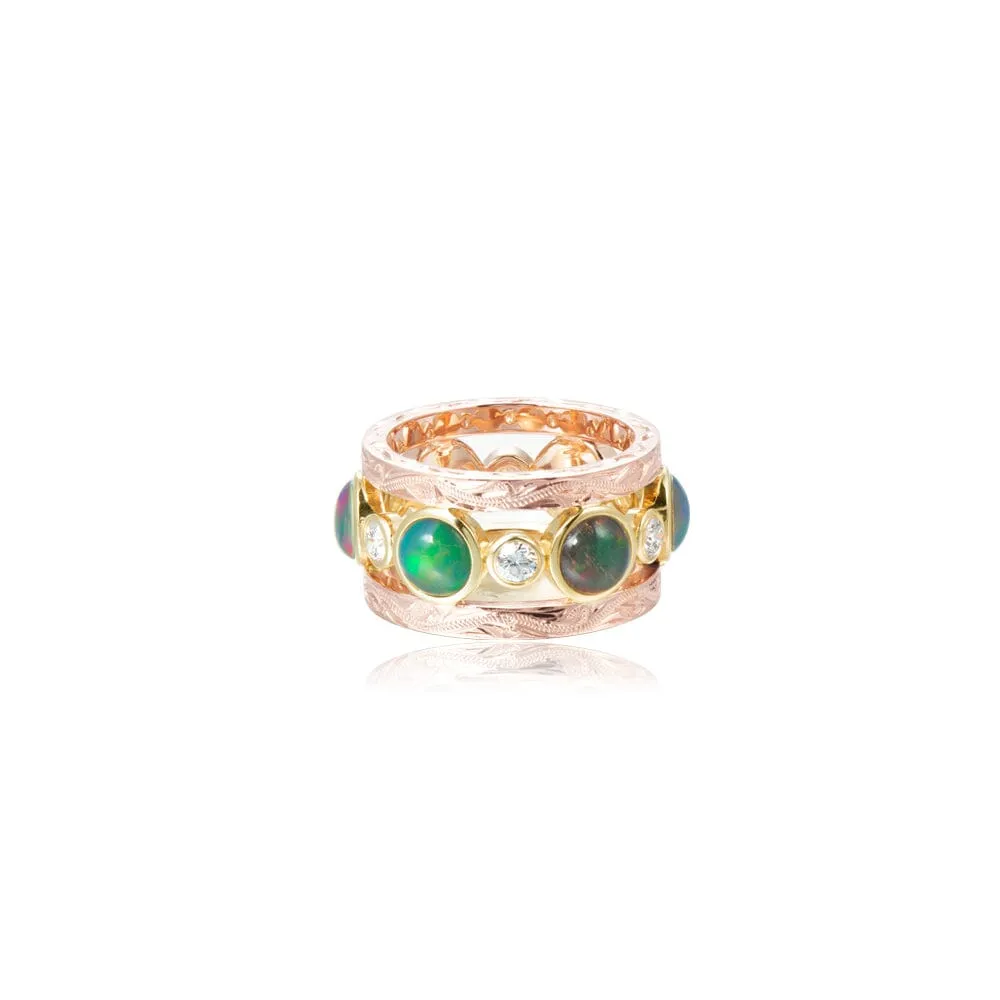 Two-Tone Opal Kamāliiwahine Ring