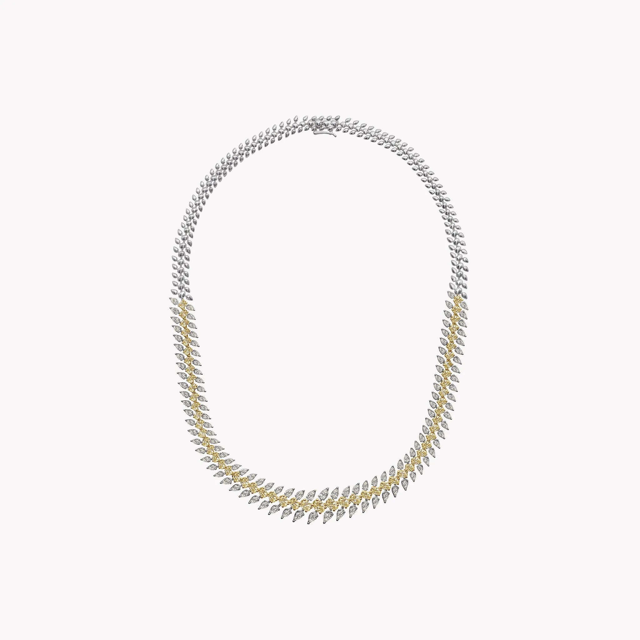 Two-Tone Oval & Pear Diamond Choker