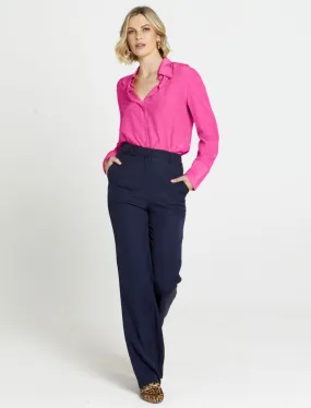 Unguarded Flare High Waisted Pant (Navy)