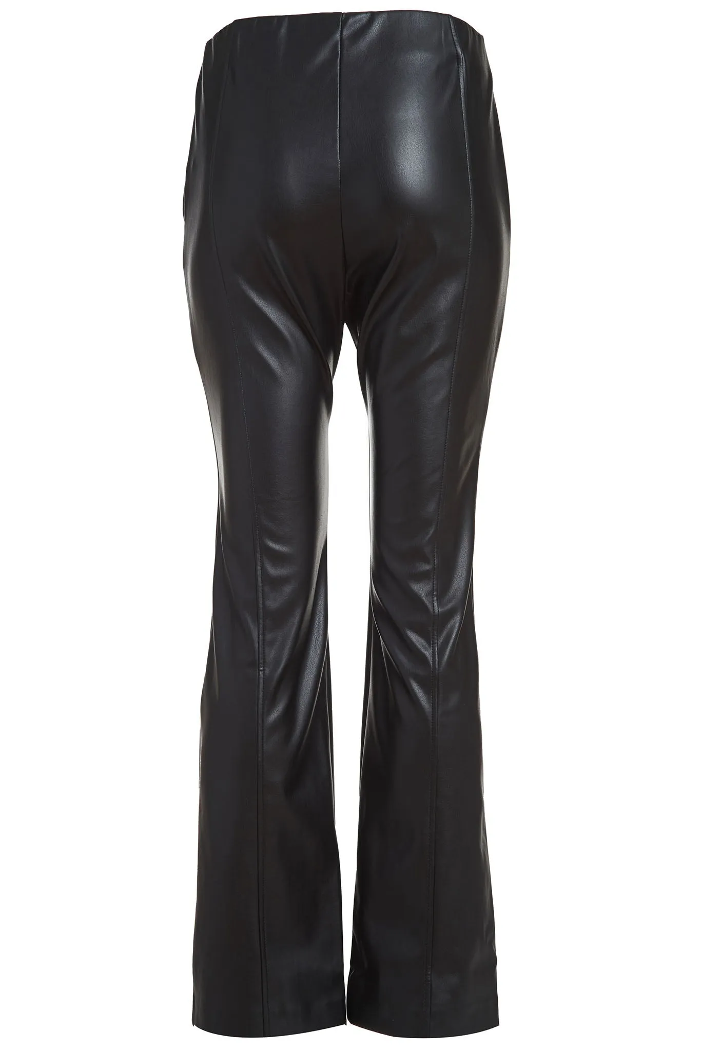 Vegan Leather Perfect Flare Leg Pant With Stretch - The Harrison