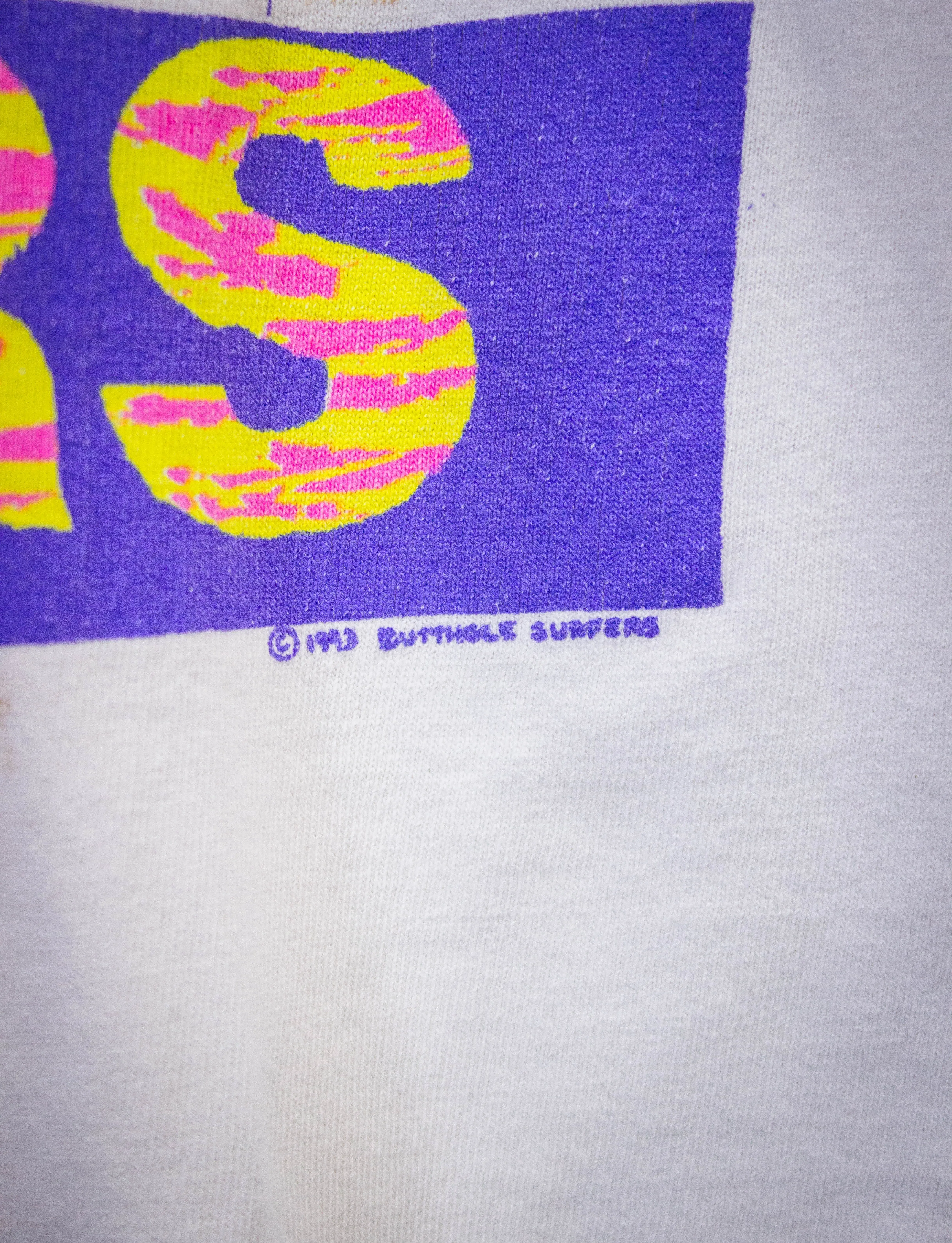 Vintage Butthole Surfers Rubberwear Concert T Shirt 1993 White XL