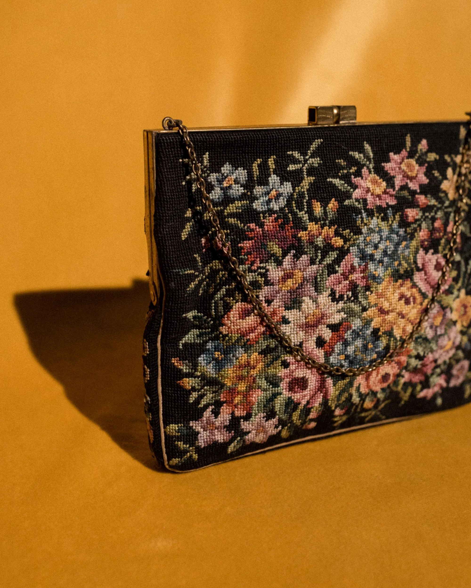 Vintage Floral Tapestry Mini Bag