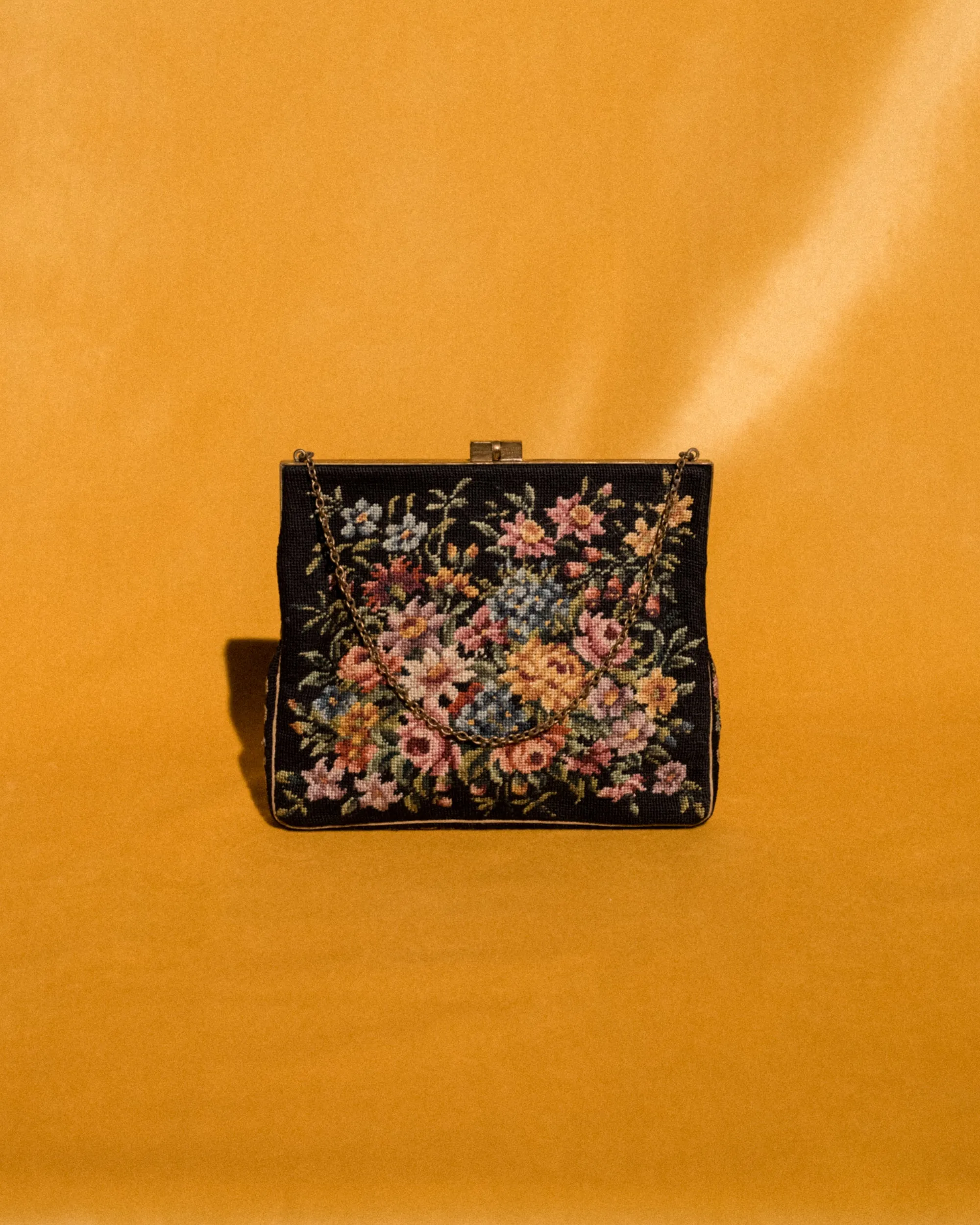 Vintage Floral Tapestry Mini Bag