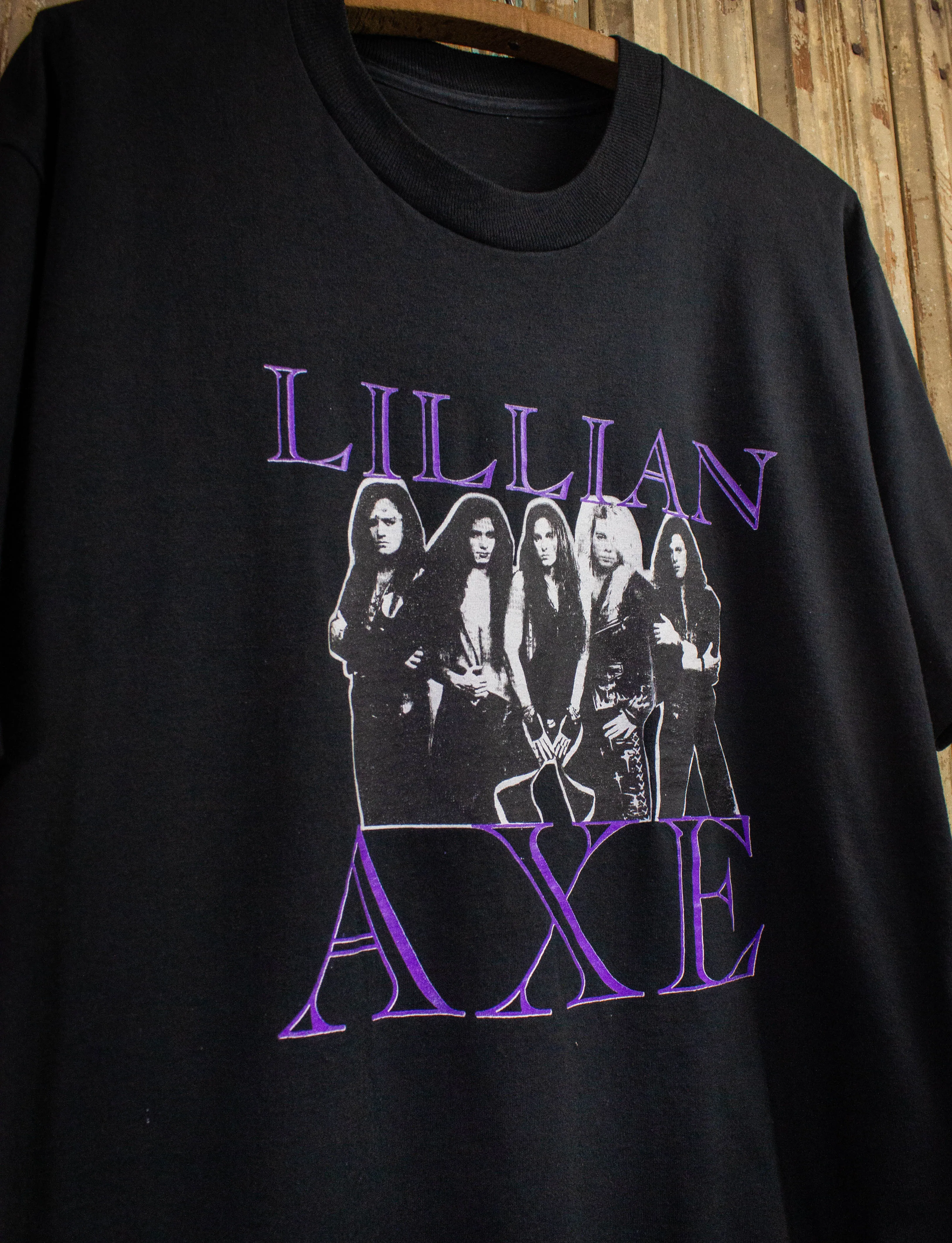 Vintage Lilian Axe Out Of The Darkness Concert T Shirt 1991 Black XL