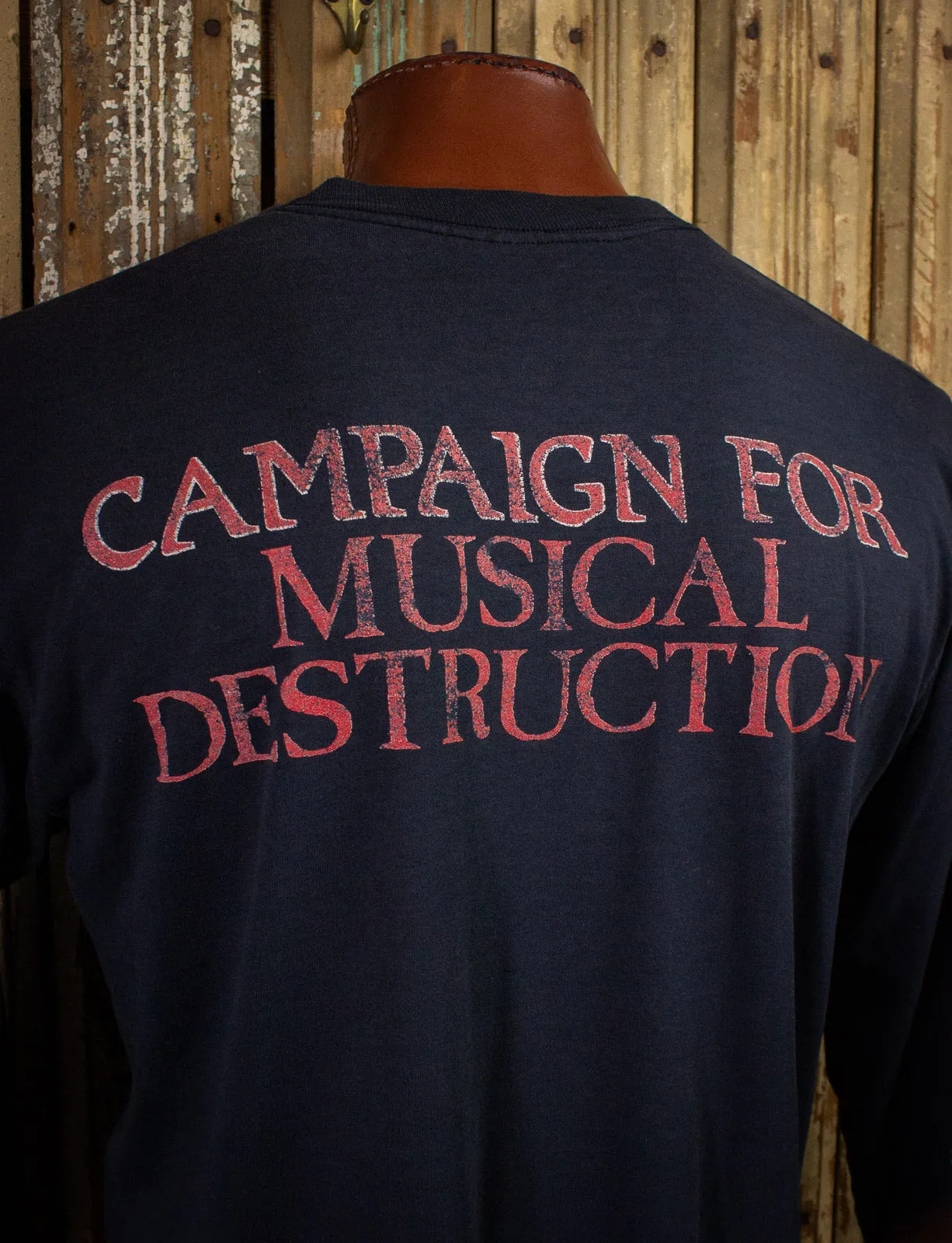 Vintage Napalm Death Campaign for Musical Destruction Concert T Shirt Long Sleeve 1992 Black XL