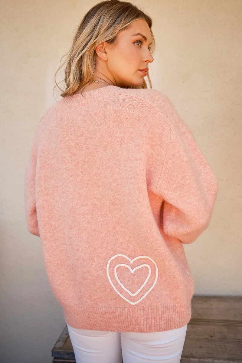 Wifey Heart Embroidered Sweater