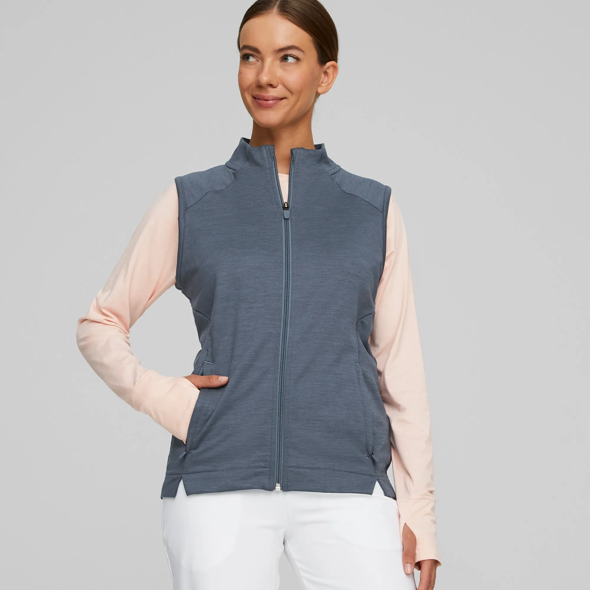 Women's CLOUDSPUN Heather Full Zip Golf Vest