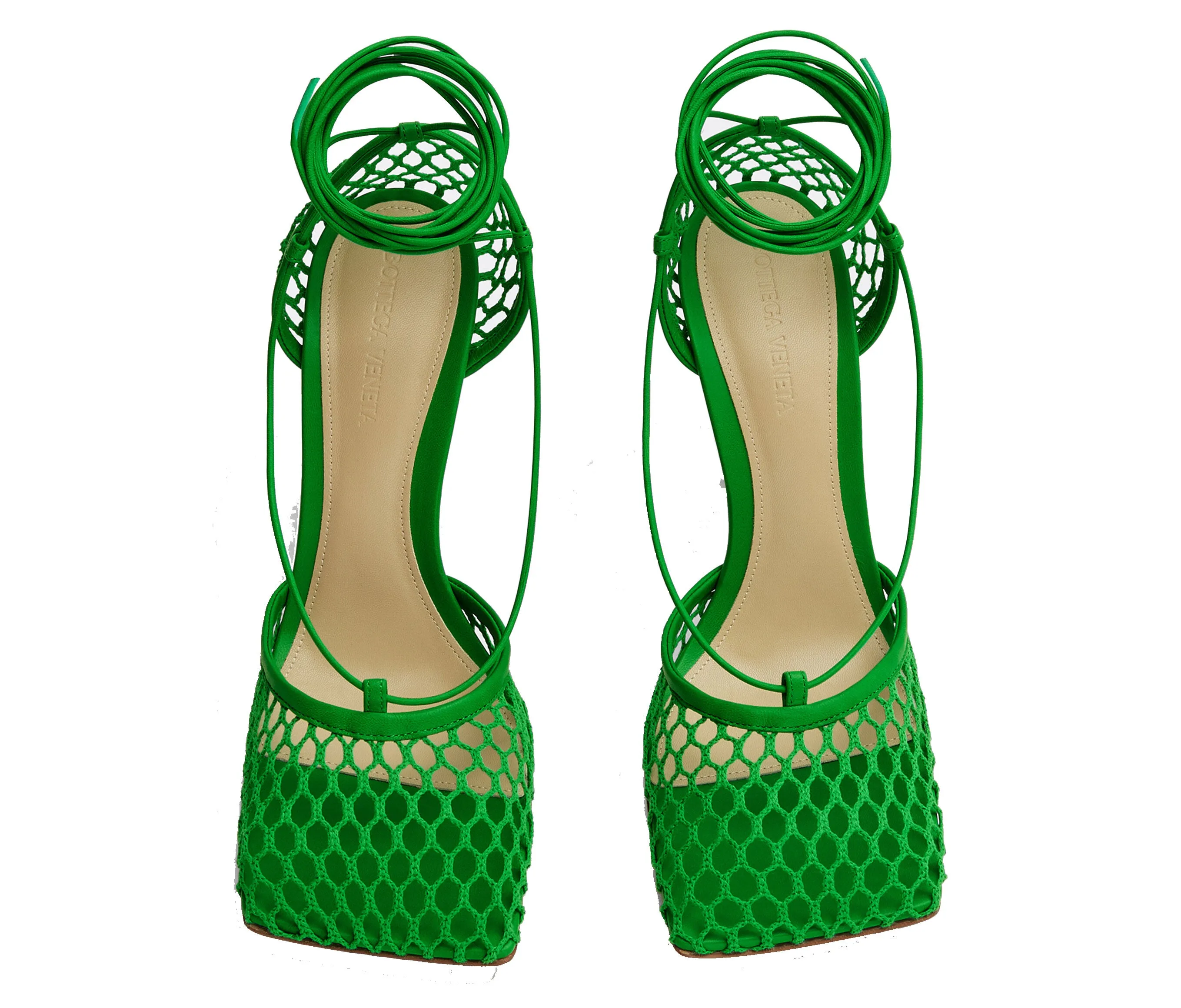 Wrap Mesh Sandals, Grass