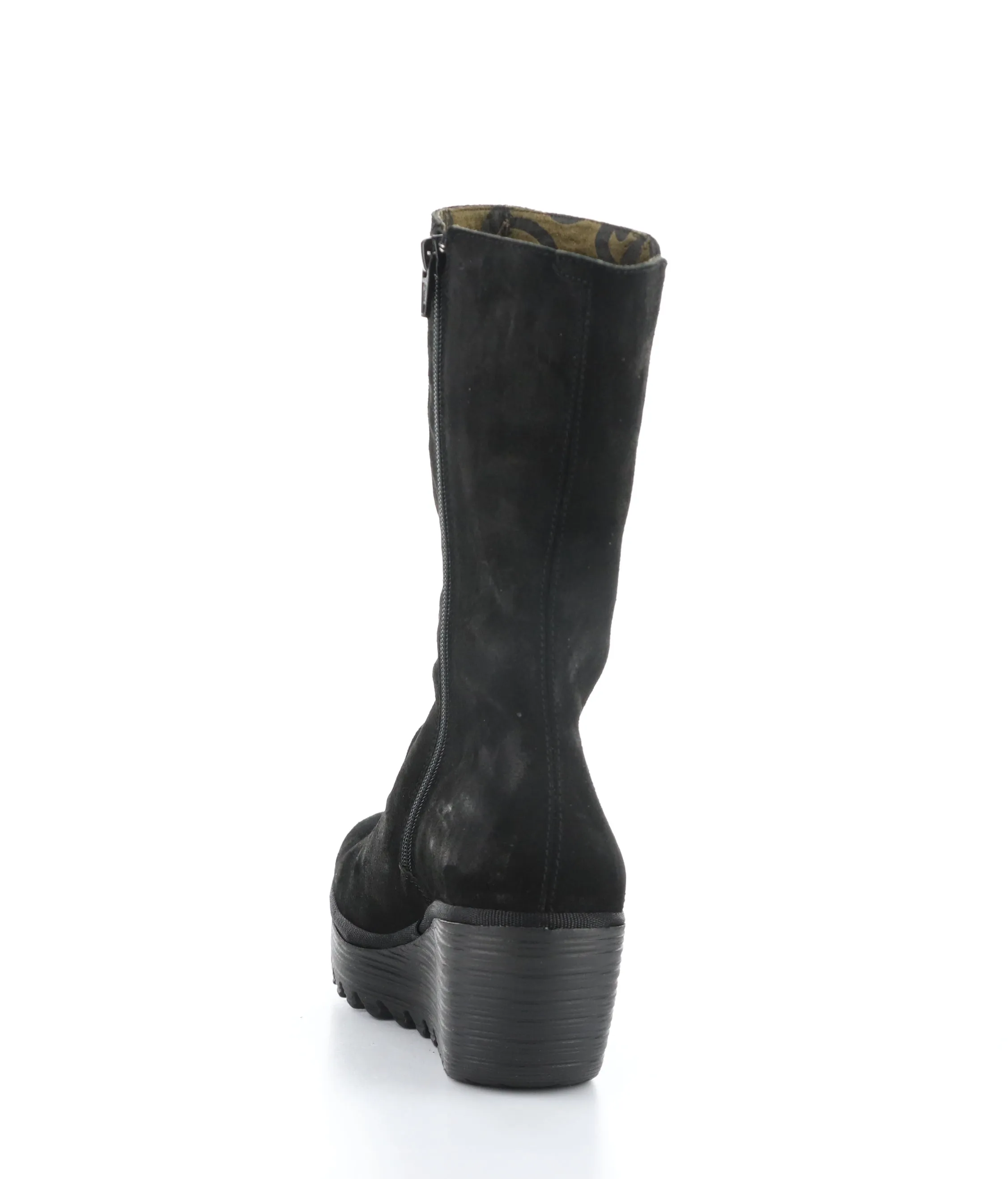 YEMY408FLY 001 BLACK Round Toe Boots