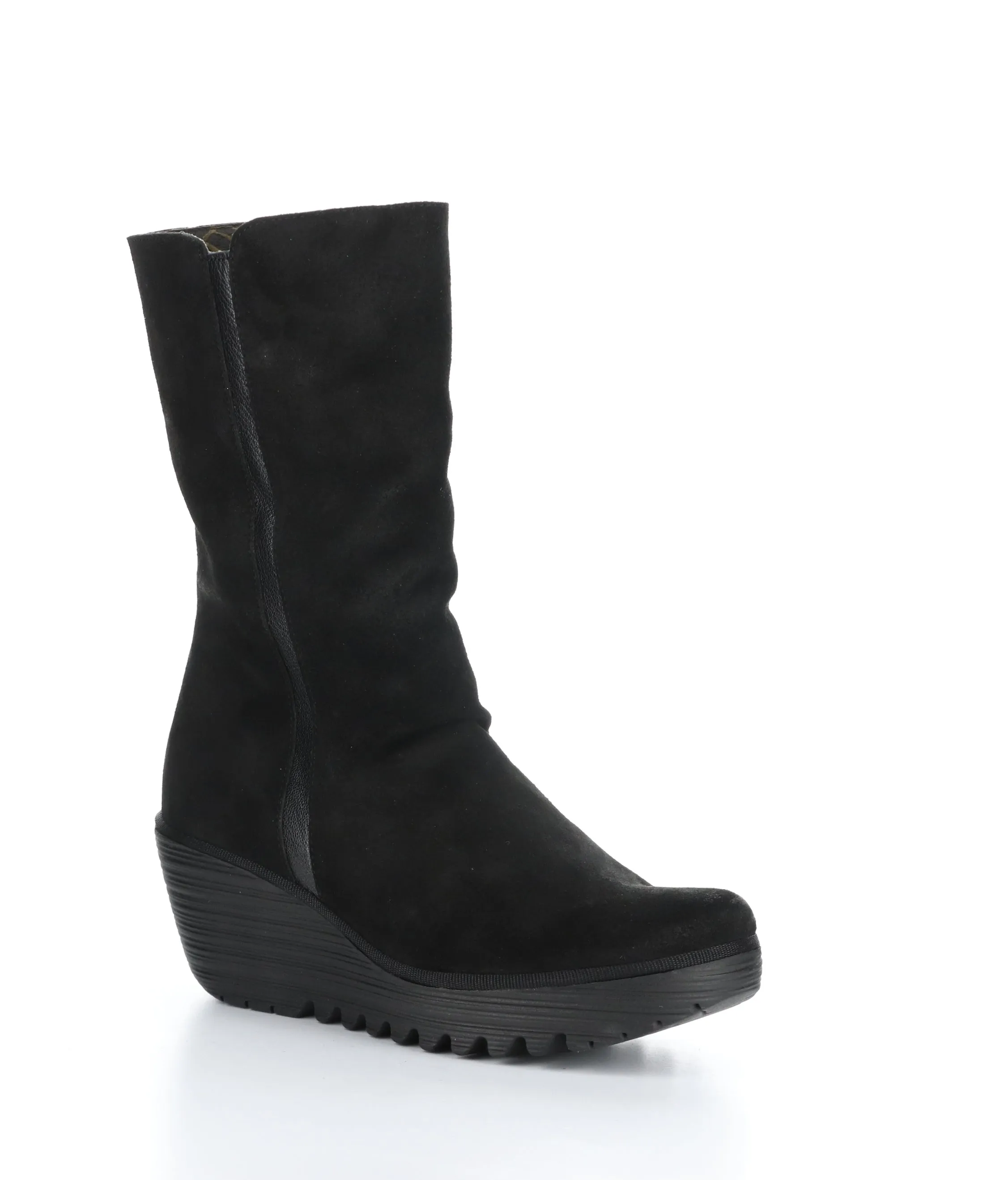 YEMY408FLY 001 BLACK Round Toe Boots